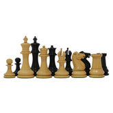 Nathaniel 1849 Antique Reproduction Vintage 3.75" Ebony/Box Wood (without antique look) Chess Set